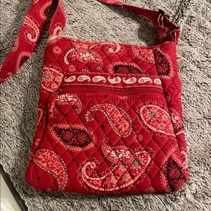 Vera Bradley Red Paisley Crossbody Bag